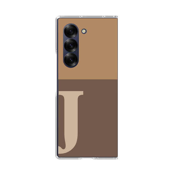 Clear Case［ オリジナル - initial two tone - J brown ］