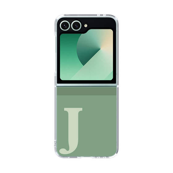 Clear Case［ オリジナル - initial two tone - J green ］