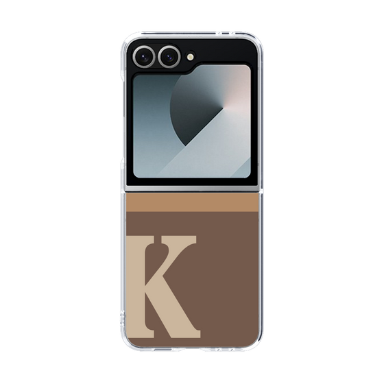 Clear Case［ オリジナル - initial two tone - K brown ］