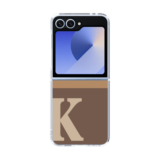 Clear Case［ オリジナル - initial two tone - K brown ］