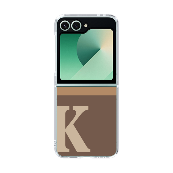 Clear Case［ オリジナル - initial two tone - K brown ］