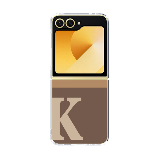 Clear Case［ オリジナル - initial two tone - K brown ］