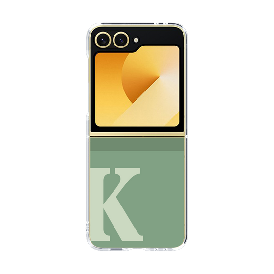 Clear Case［ オリジナル - initial two tone - K green ］