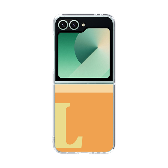 Clear Case［ オリジナル - initial two tone - L orange ］