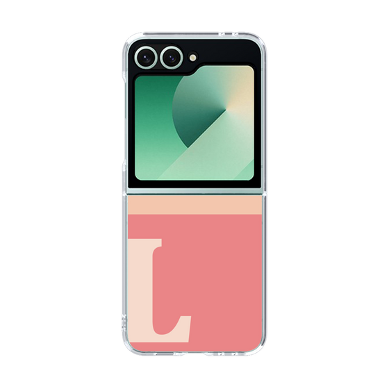 Clear Case［ オリジナル - initial two tone - L pink ］