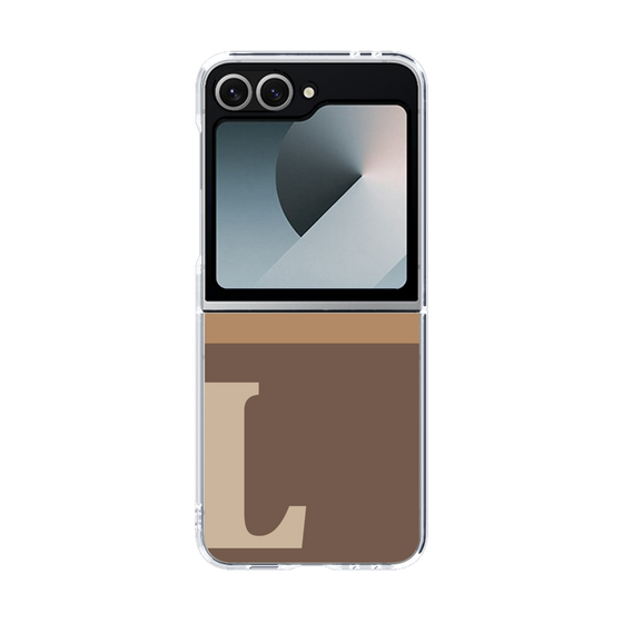 Clear Case［ オリジナル - initial two tone - L brown ］