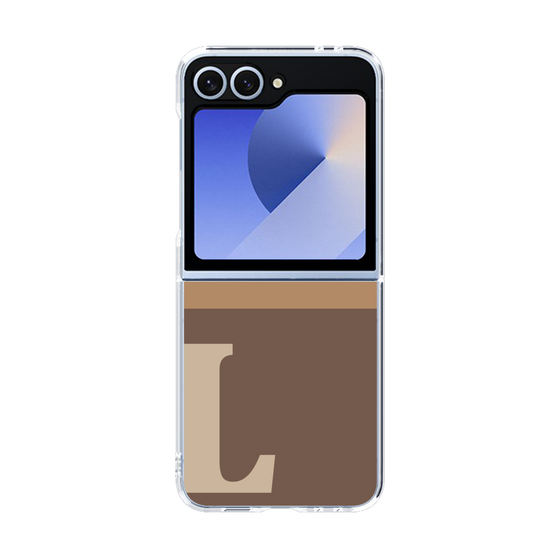 Clear Case［ オリジナル - initial two tone - L brown ］