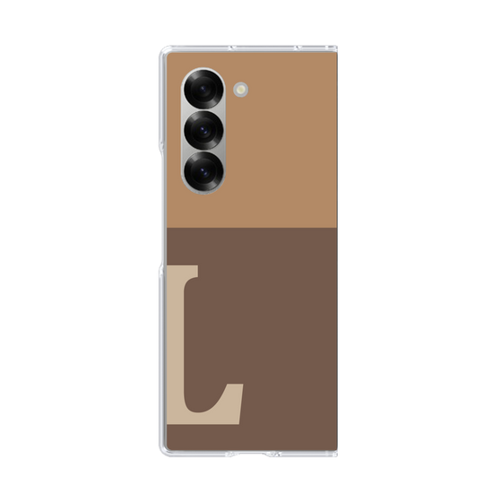 Clear Case［ オリジナル - initial two tone - L brown ］