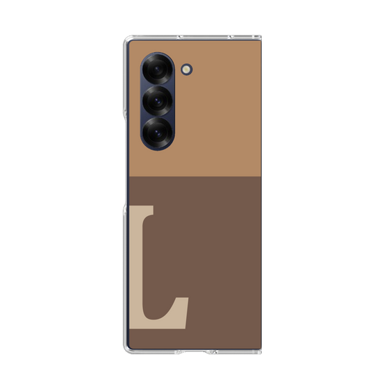 Clear Case［ オリジナル - initial two tone - L brown ］