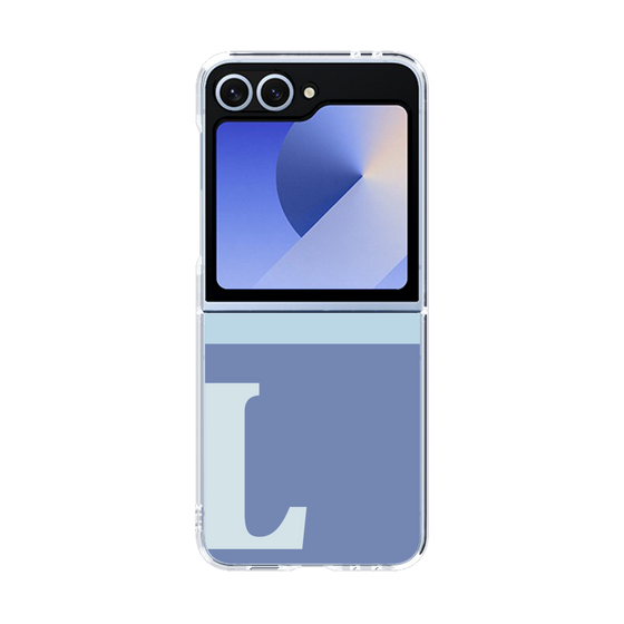 Clear Case［ オリジナル - initial two tone - L blue ］