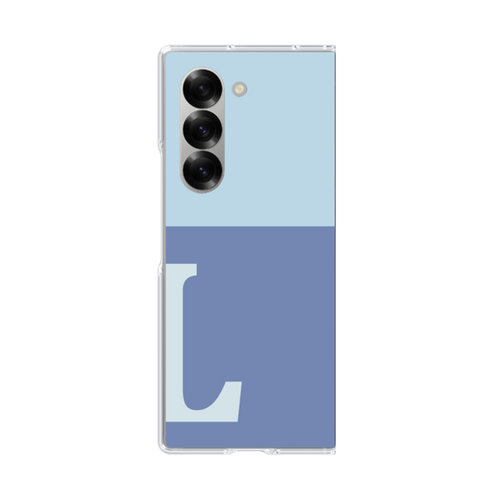 Clear Case［ オリジナル - initial two tone - L blue ］