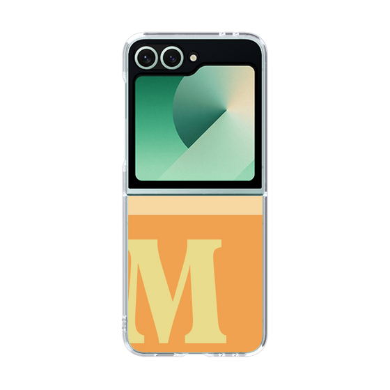 Clear Case［ オリジナル - initial two tone - M orange ］