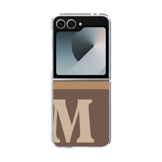 Clear Case［ オリジナル - initial two tone - M brown ］