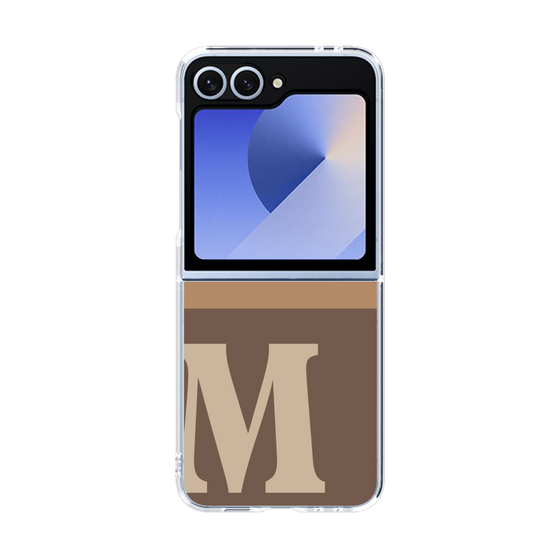Clear Case［ オリジナル - initial two tone - M brown ］