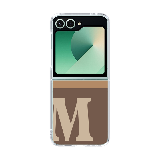 Clear Case［ オリジナル - initial two tone - M brown ］