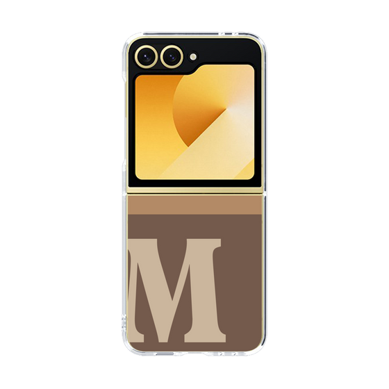 Clear Case［ オリジナル - initial two tone - M brown ］