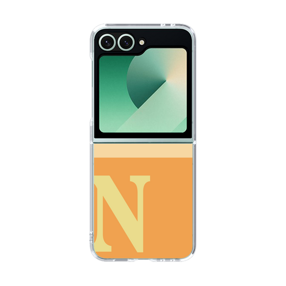 Clear Case［ オリジナル - initial two tone - N orange ］