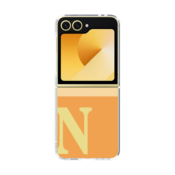Clear Case［ オリジナル - initial two tone - N orange ］
