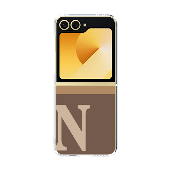 Clear Case［ オリジナル - initial two tone - N brown ］