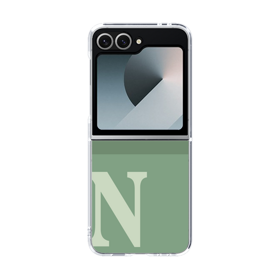 Clear Case［ オリジナル - initial two tone - N green ］