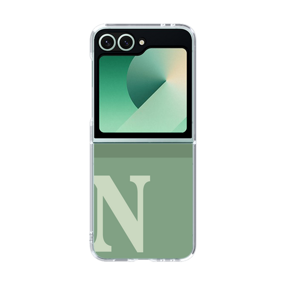 Clear Case［ オリジナル - initial two tone - N green ］