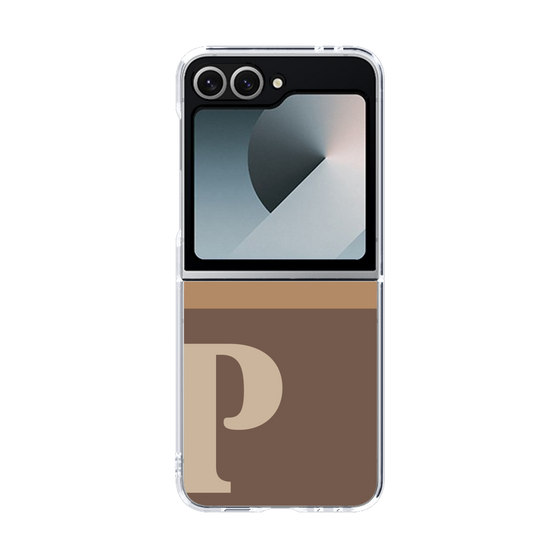 Clear Case［ オリジナル - initial two tone - P brown ］