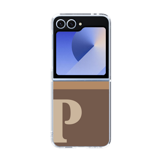 Clear Case［ オリジナル - initial two tone - P brown ］