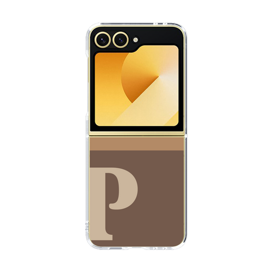 Clear Case［ オリジナル - initial two tone - P brown ］