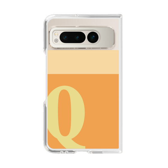 Clear Case［ Original - initial two tone - Q orange ］
