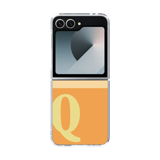 Clear Case［ オリジナル - initial two tone - Q orange ］