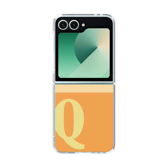 Clear Case［ オリジナル - initial two tone - Q orange ］