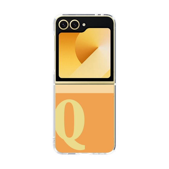 Clear Case［ オリジナル - initial two tone - Q orange ］