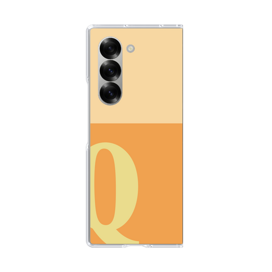 Clear Case［ オリジナル - initial two tone - Q orange ］