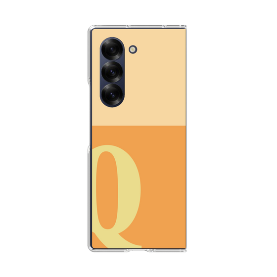 Clear Case［ オリジナル - initial two tone - Q orange ］