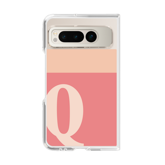 Clear Case［ Original - initial two tone - Q pink ］