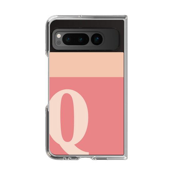 Clear Case［ Original - initial two tone - Q pink ］