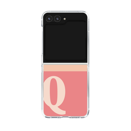 Clear Case［ Original - initial two tone - Q pink ］