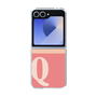 Clear Case［ オリジナル - initial two tone - Q pink ］