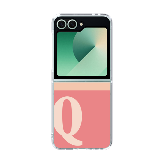 Clear Case［ オリジナル - initial two tone - Q pink ］