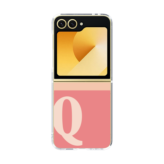 Clear Case［ オリジナル - initial two tone - Q pink ］