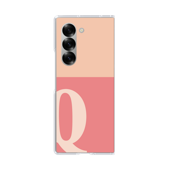Clear Case［ オリジナル - initial two tone - Q pink ］