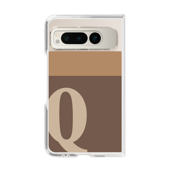 Clear Case［ Original - initial two tone - Q brown ］