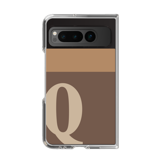 Clear Case［ Original - initial two tone - Q brown ］