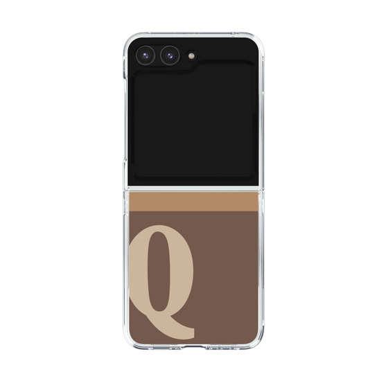 Clear Case［ Original - initial two tone - Q brown ］