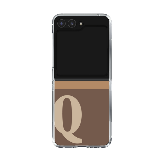 Clear Case［ Original - initial two tone - Q brown ］