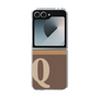 Clear Case［ オリジナル - initial two tone - Q brown ］