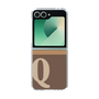 Clear Case［ オリジナル - initial two tone - Q brown ］