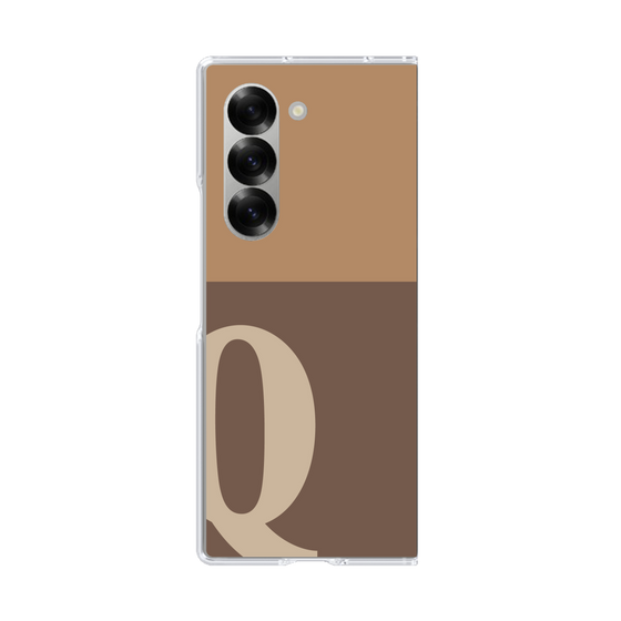 Clear Case［ オリジナル - initial two tone - Q brown ］