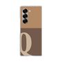 Clear Case［ オリジナル - initial two tone - Q brown ］