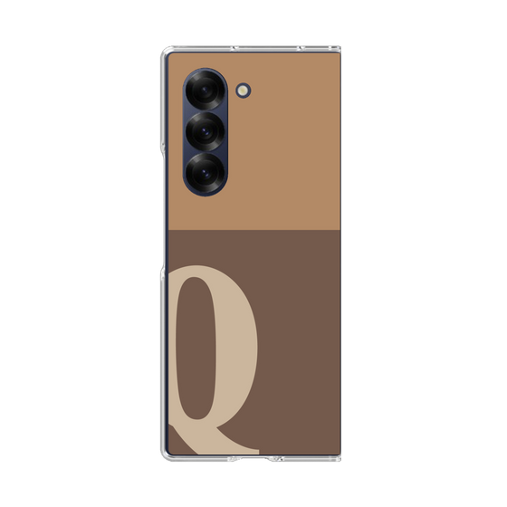Clear Case［ オリジナル - initial two tone - Q brown ］